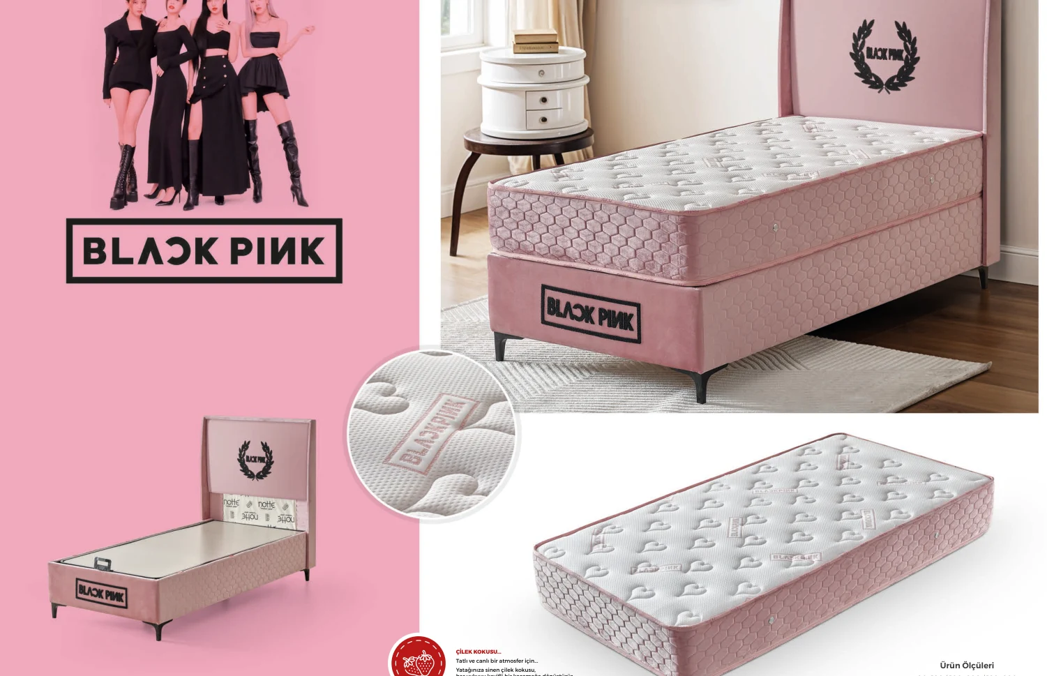 Black Pink Genç Yatak Seti - 2