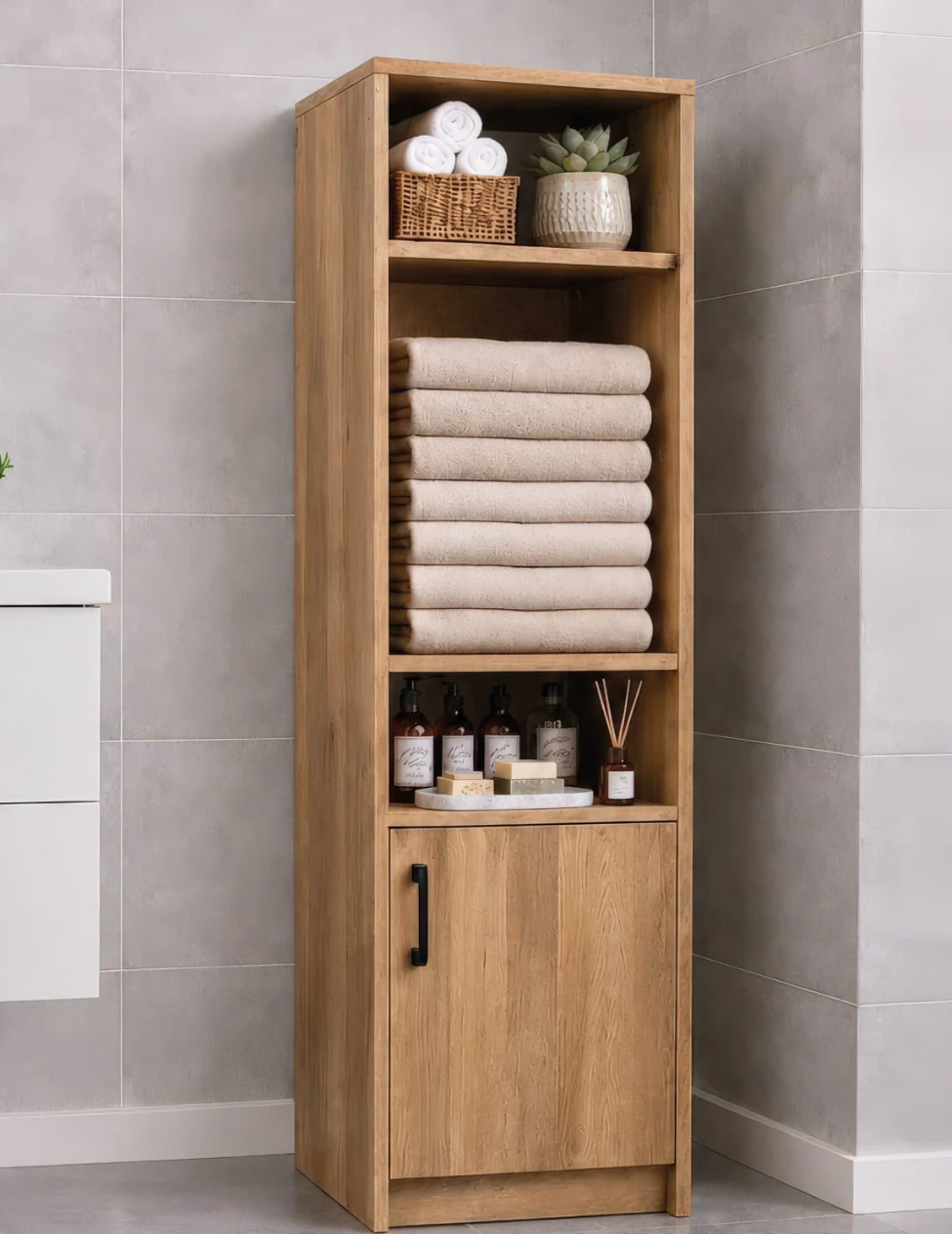 Duru Ceviz Banyo Dolabı