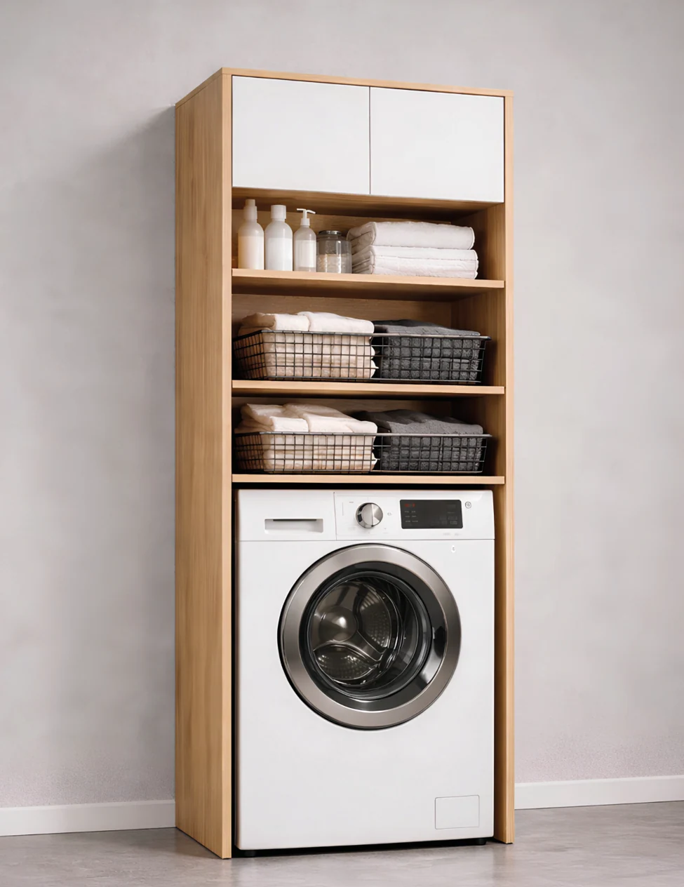 Lavin Meşe Banyo Dolabı