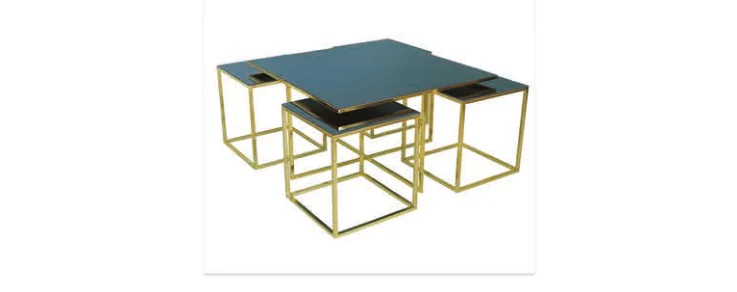 Square Gold Sehpa