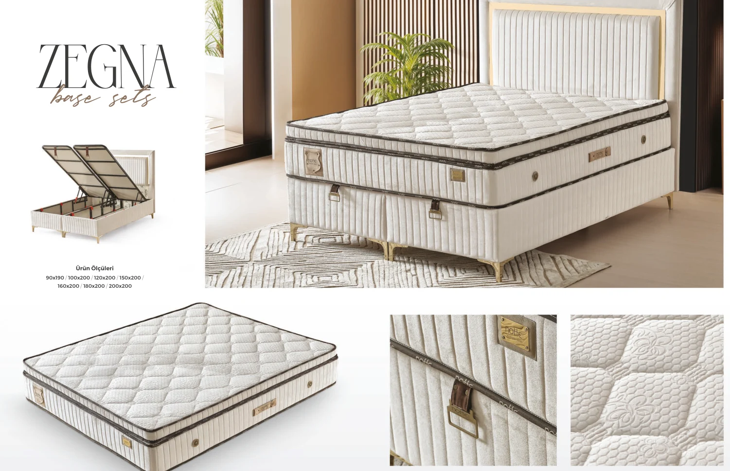 Zegna Yatak ve Baza Seti - 2